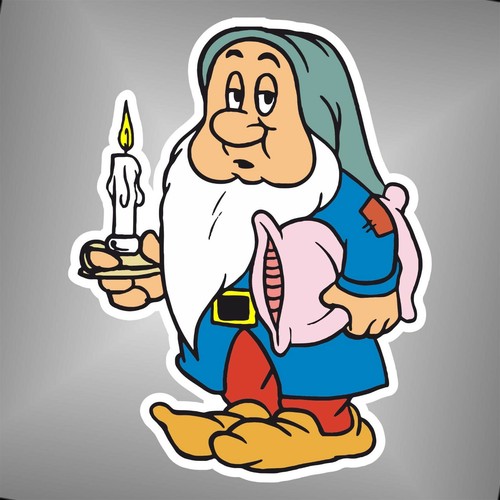 Adesivo cartoon sette nani - cartoon,